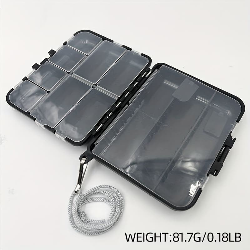 TEMU Small Fishing Tackle Box Organizer Plastic Fishing Organizer Tackle Storage Containers For Storing Swivels Jigs Hooks Sinker