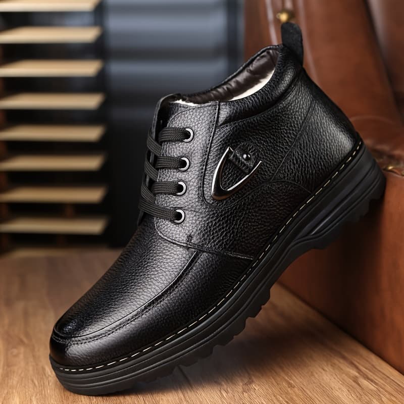 TEMU Warm Men's Shoes With Velvet 5852