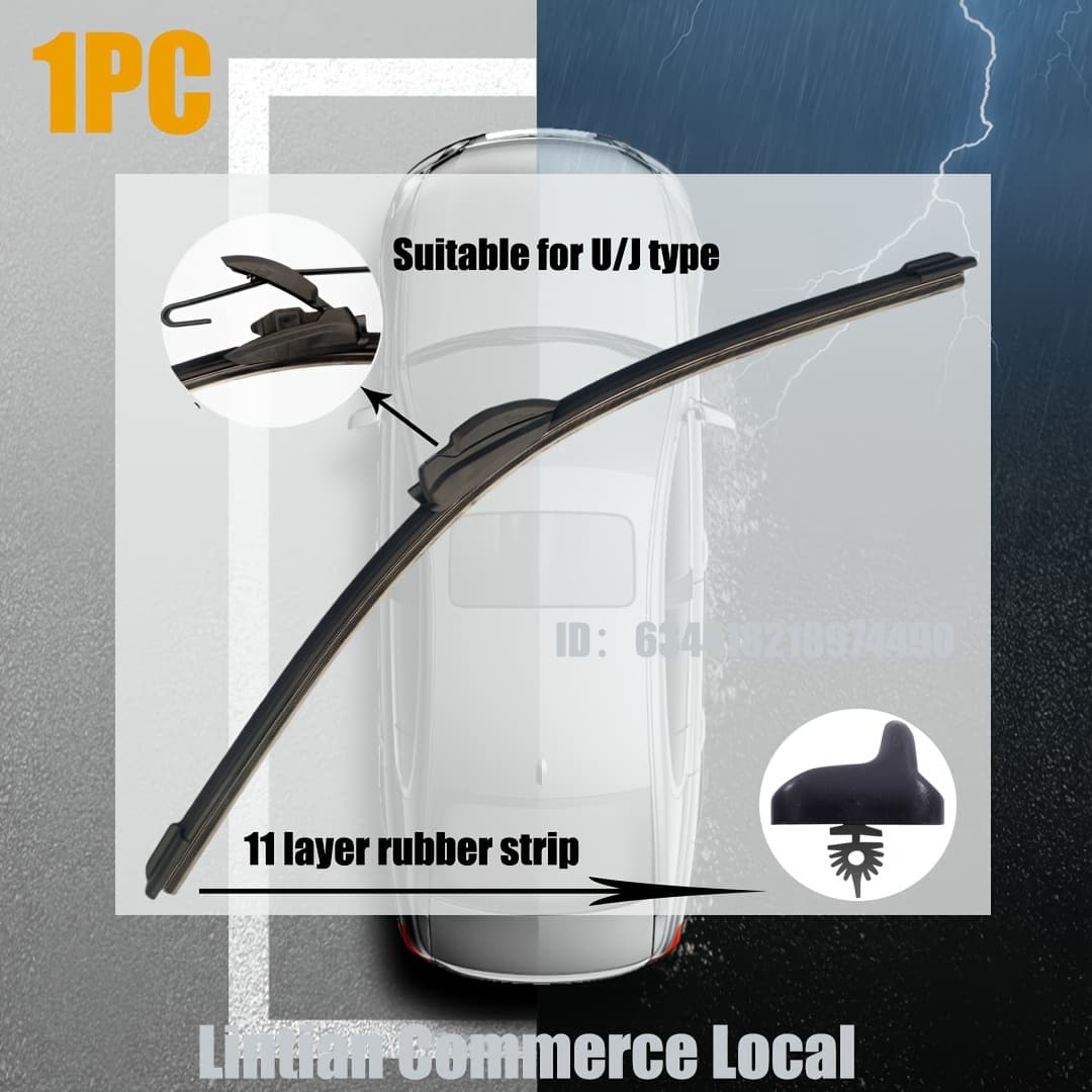 TEMU 11 Rubber Blade Wiper - High Definition, Newly Upgraded Full-season Car Windshield Rain Scraper - Sizes 14-28in-suitable /j Type Installation, Ideal Automotive Essential