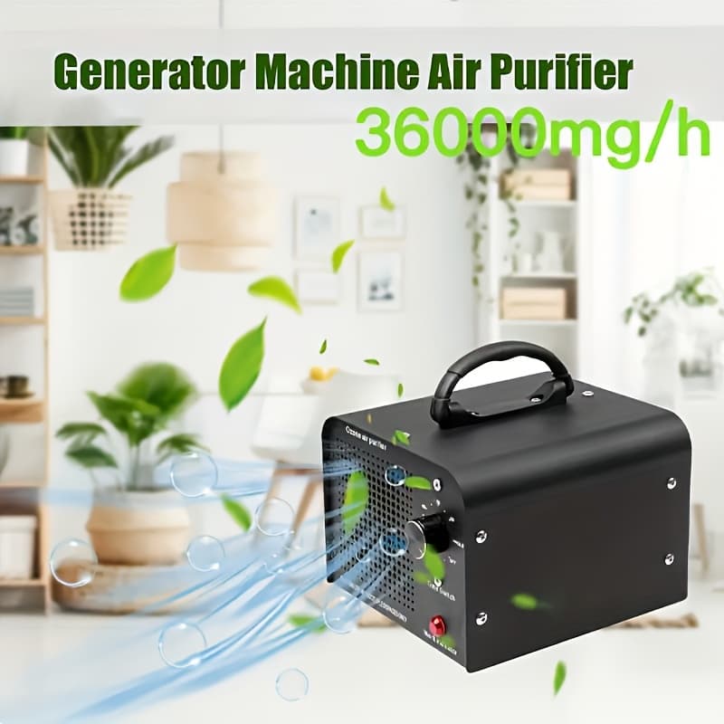 TEMU 1pc 36000mg/h Ozone Generator, Metal With Us Plug, 110v For , Odor Removal For Smoke, Pets, Paint - All - Quick Odor & Dust Eliminator For Home, Office, Bedrooms, Valentines Gift