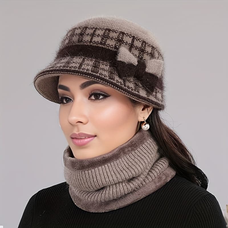 TEMU 1pc/2pcs Autumn And Winter Decorated Hat, Fashionable Versatile For Outdoors Skiing And Walking Casual Wear Thickened Warm Fleece Lined Beanie