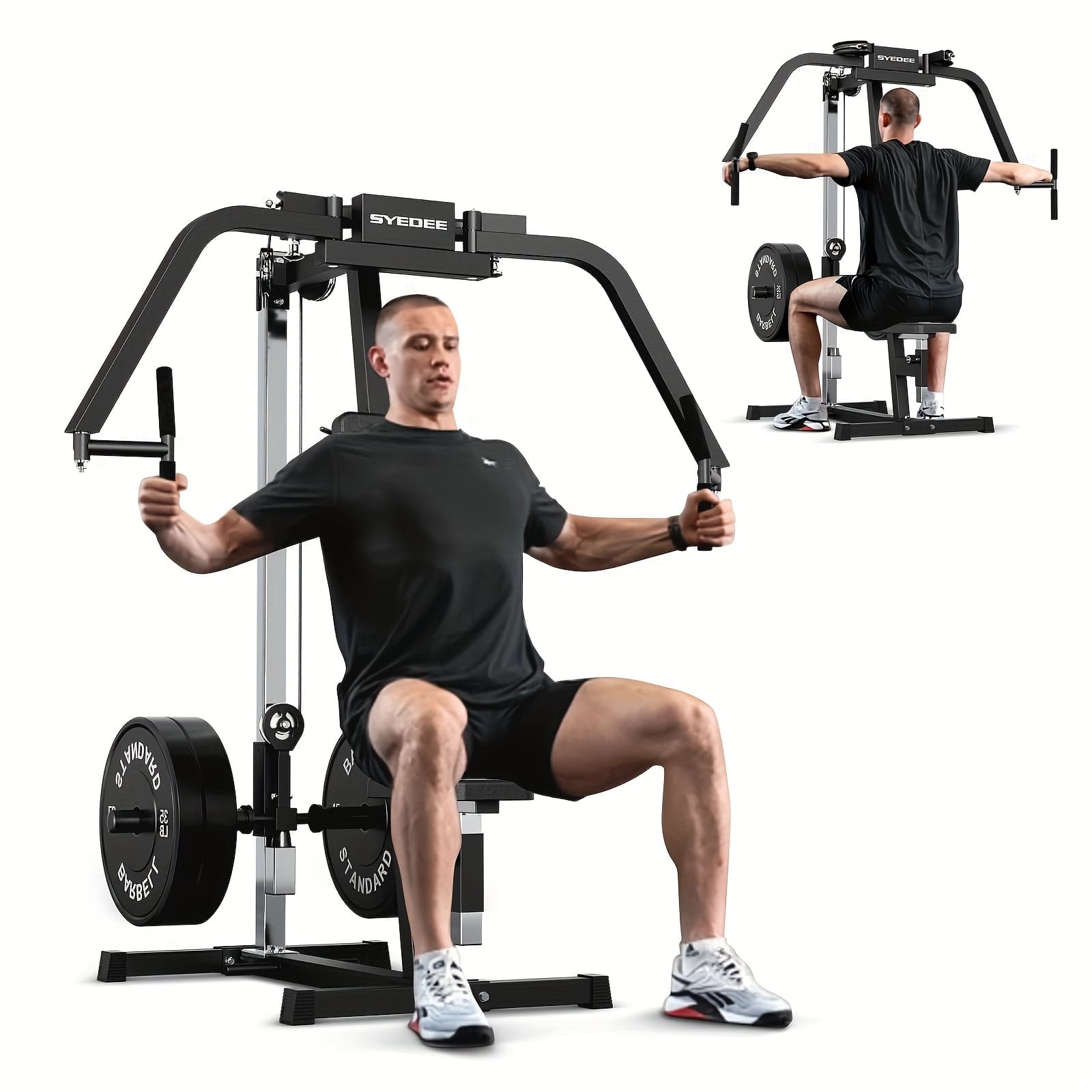 TEMU Chest Fly & Reverse Machine For Home Gym, 400lbs Weight Capacity, Adjustable Pectoral & Trainer, Compact Space-saving Design, Ideal For Strength Training & Rehabilitation