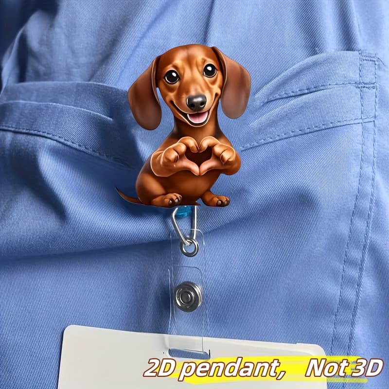 TEMU A Retractable Badge Holder Featuring A 2d Flat Acrylic Design Of A , Perfect For Medical Students And Nurse Practitioners. This Durable Id Card Holder Is Ideal For Work Use
