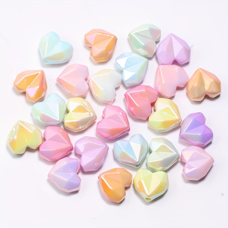 TEMU 20pcs Multicolor Peach 14mm Acrylic Beads, Glossy Surface, Gradient Loose Beads For Jewelry Making S Necklaces Earrings Handmade Additions Materials
