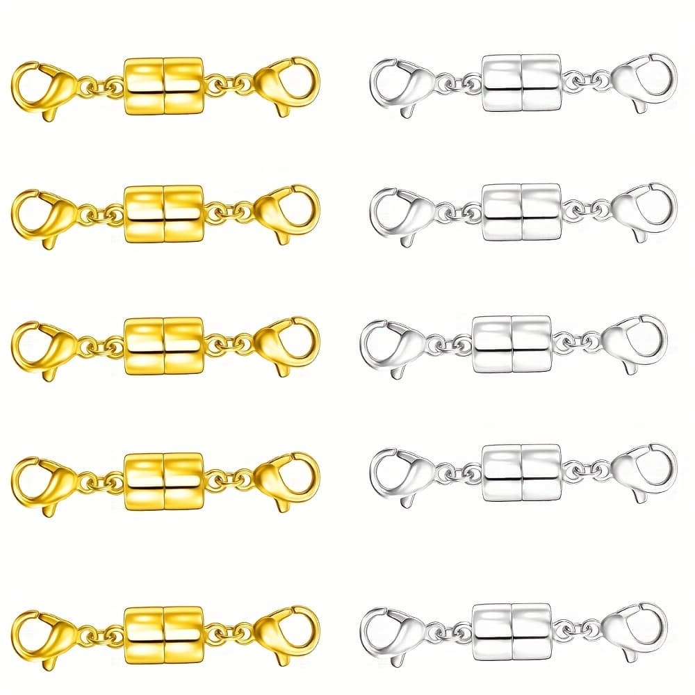 TEMU Double Lobster Clasp Magnetic Necklace Clasps And Closures Magnetic Jewelry Clasps For Bracelet Necklaces Extender