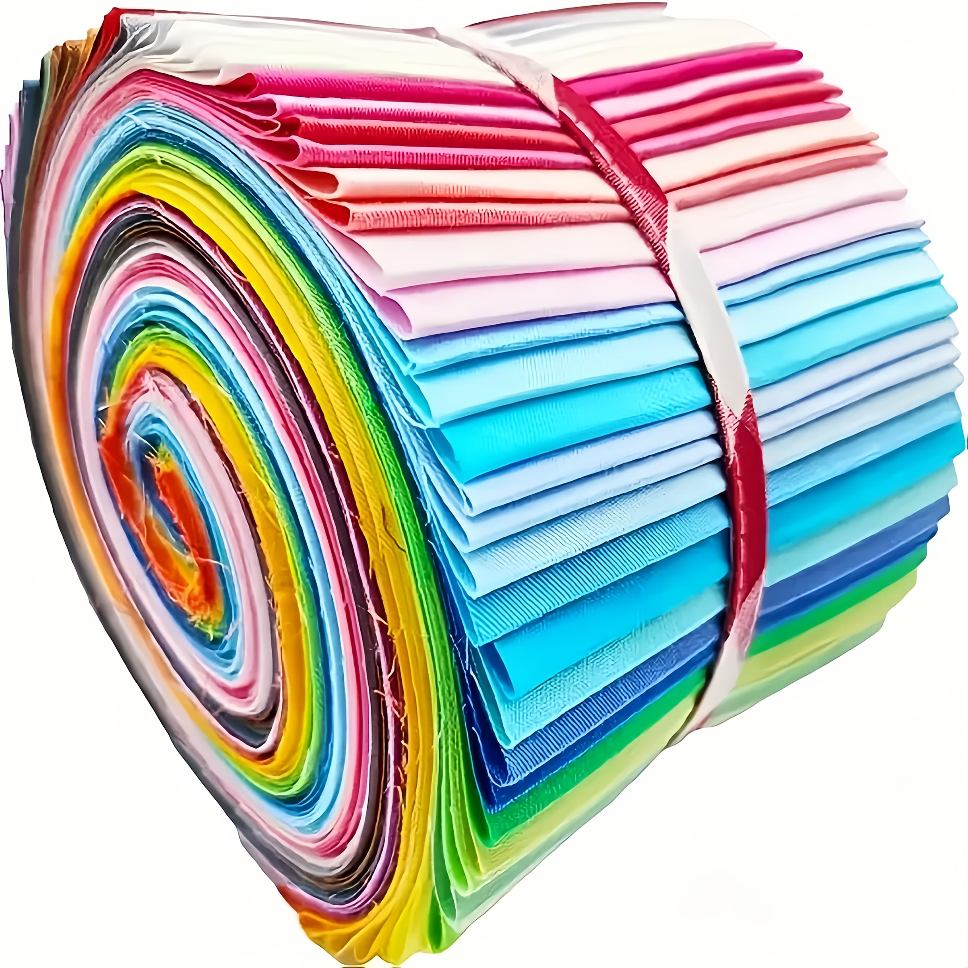 TEMU 40pcs Vibrant Fabric Strips, Multi- Of Quilting And , -textile Roll Textile Quilting Printing Craft Fabric Bundles With Patterns For Crafts