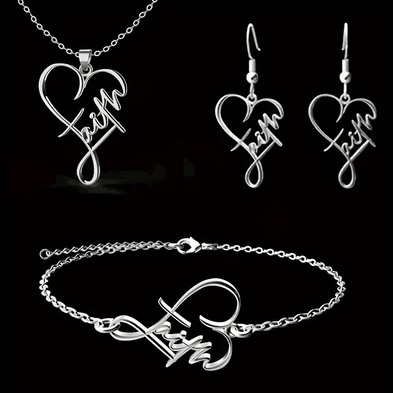 TEMU 1 Set Stainless -shaped Pendant Necklaces, Unisex Jewelry Gift Set, Elegant & , & Gift, Accessory