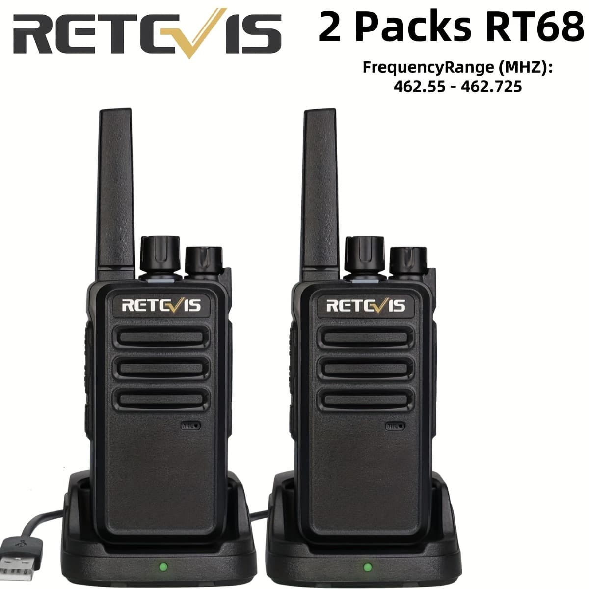 TEMU 2/6pcs Walkie Talkie, Retevis Walkie Talkies Rechargeable,portable Frs Radios For Adults,heavy Duty 2 Way Radios Long Range,usb Charging Base,license Free Walkie Talkie For Camping