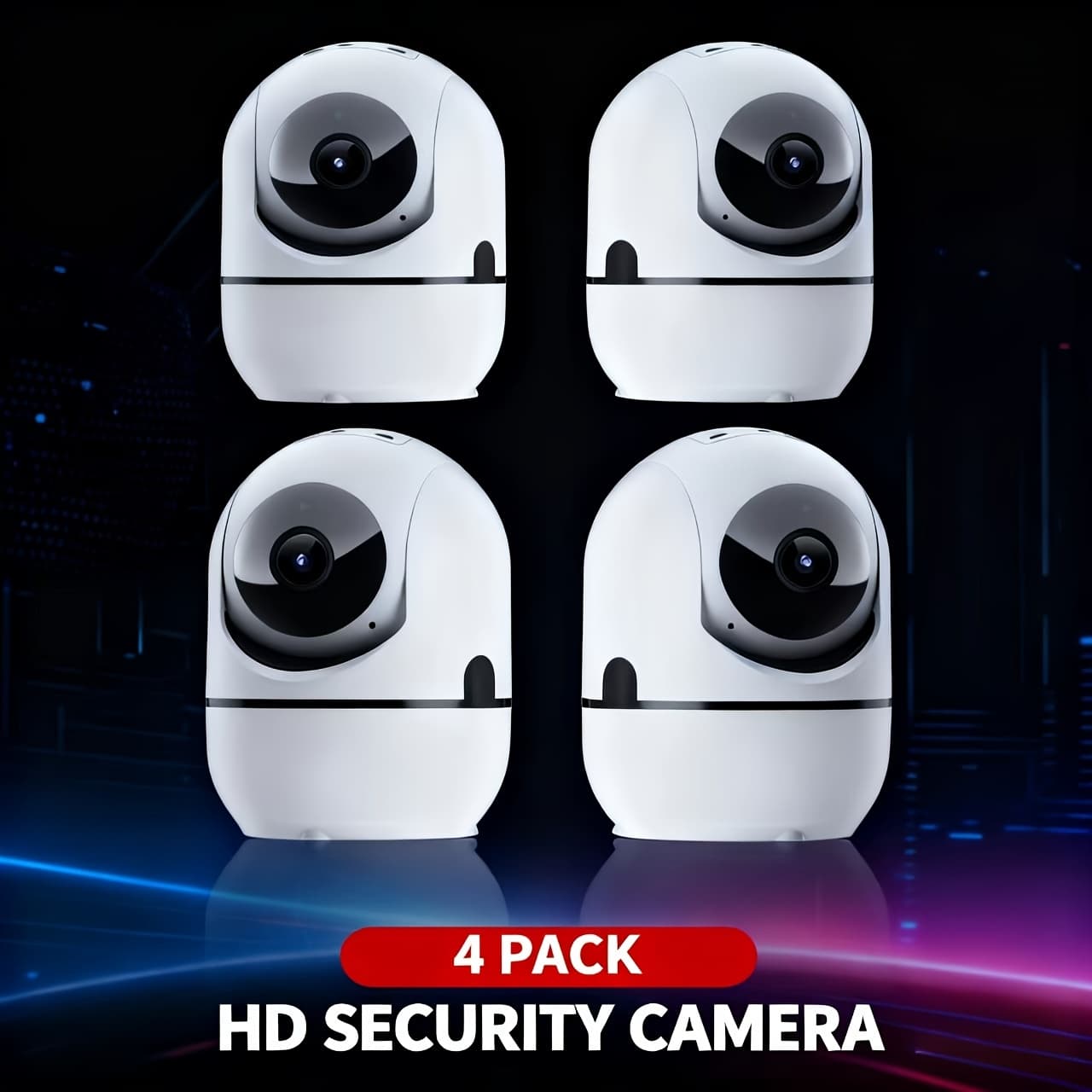 TEMU 4pcs Indoor Security Camera, 5g&2.4g Wifi Security Cameras Indoor For Home Security, Pan/tilt Baby Monitor/dog/pet Camera With Phone Sensor & Night Vision. Tf/cloudstorage