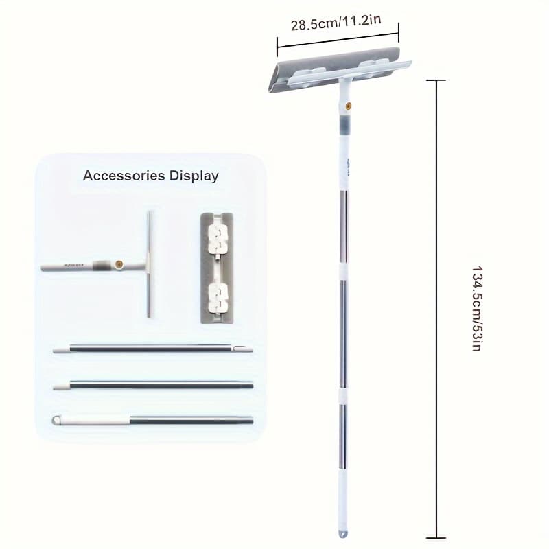 TEMU 2-in-1 Glass Wiper, Versatile Plastic And Window Cleaning Tool For Bathrooms, Outdoors, Walls, Floors And Glass
