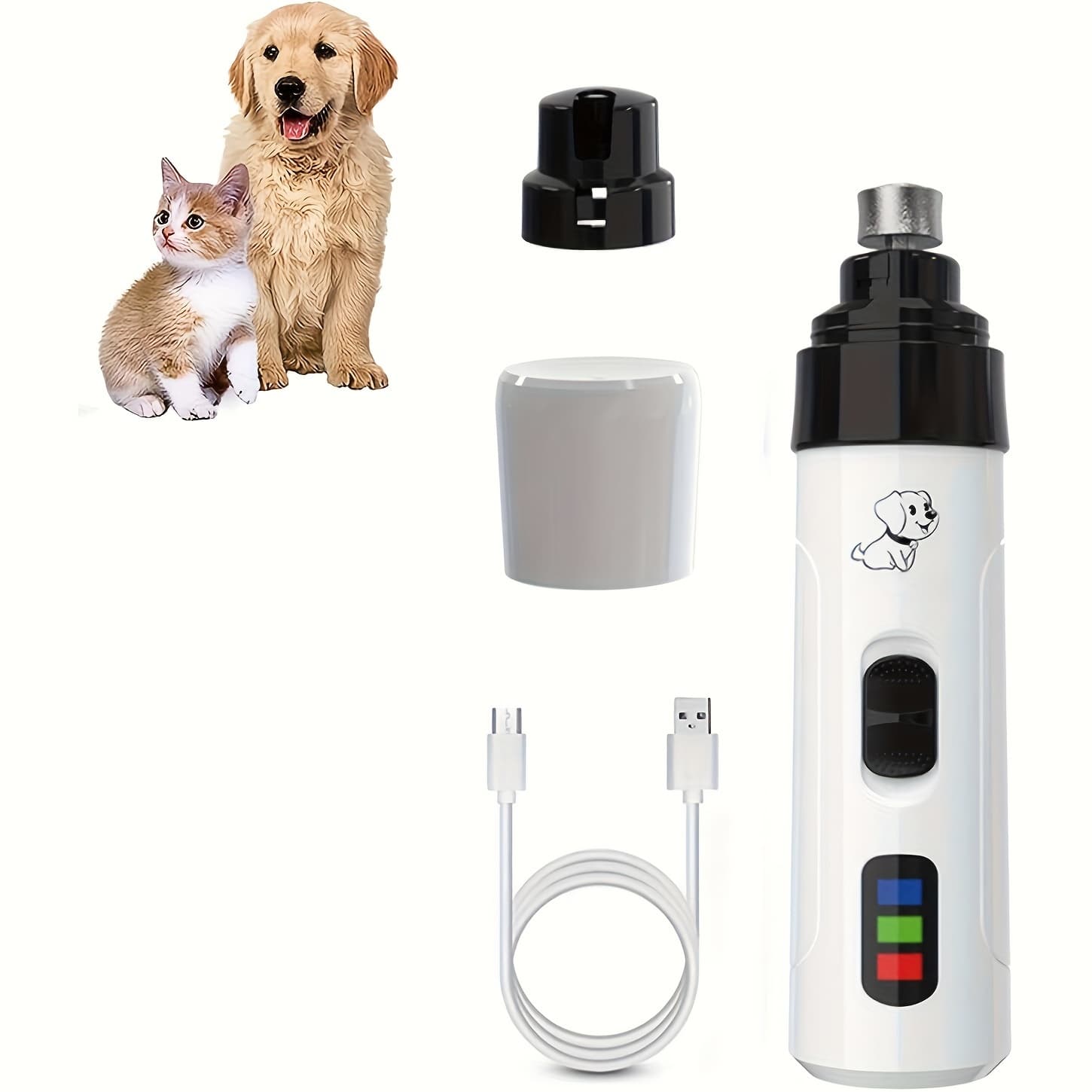 TEMU Silent , Silent Grind Nail Trimmer, Pet Silent Grind Nail, Electric Dog Nail Clippers, Quiet Pets Paws Grooming & Smoothing Tool
