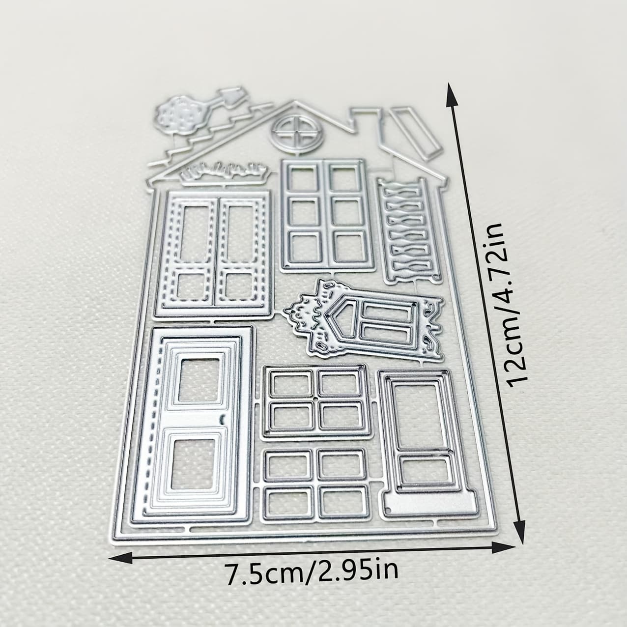 TEMU 1pc House Metal Die Cut, Diy Scrapbooking Embossing Stencil, Handmade Greeting Card Making Metal Cutting Dies, Gift Card Making Tools