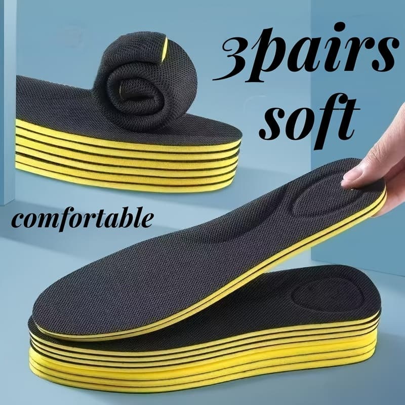 TEMU 3 Pairs Of Arch Pad Support Insoles Men's And Women's Unisex Arch Support Massage Insoles Shock Absorbing And Running Sports Insoles Work Boot Insoles Are Suitable For Long Standing Periods
