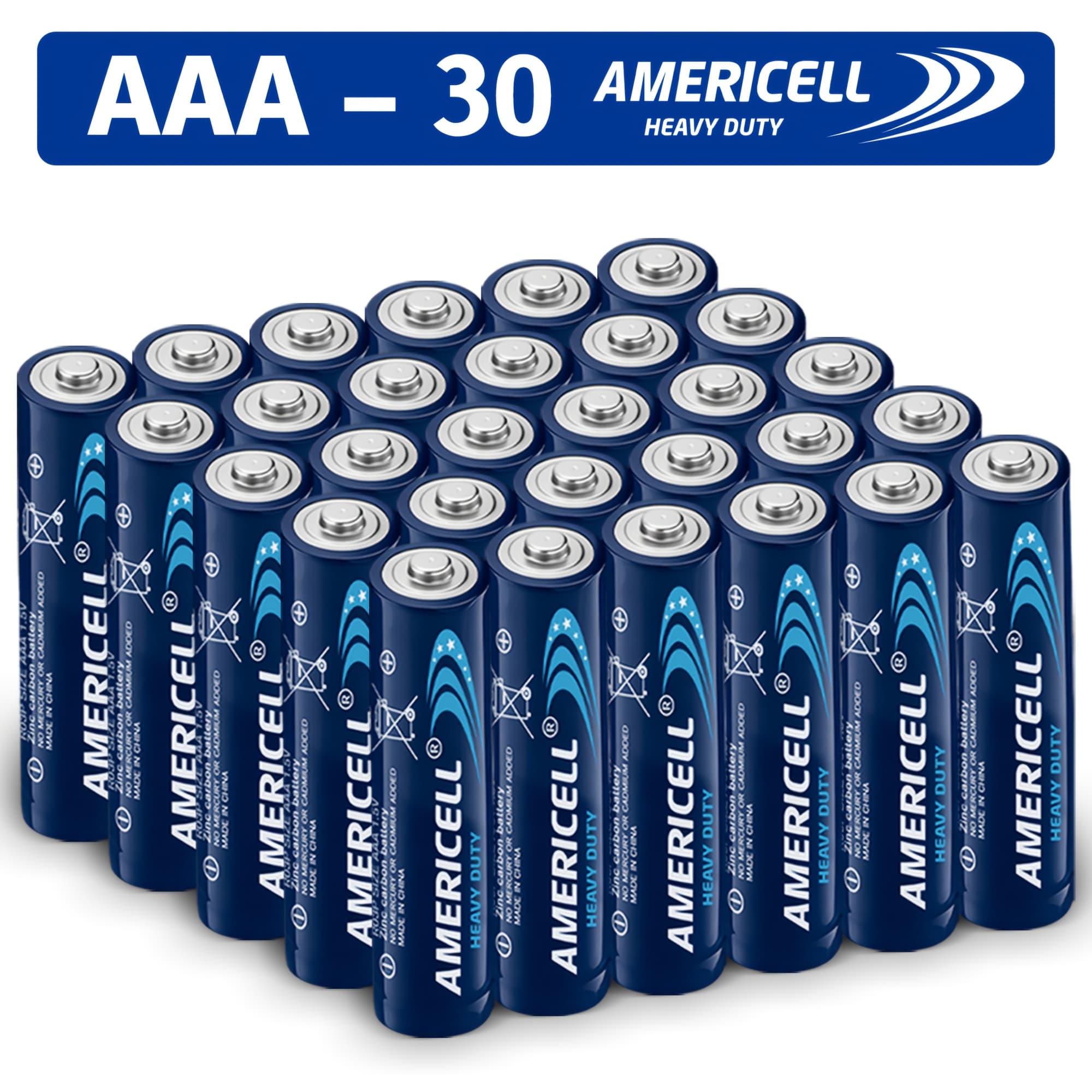 TEMU 30pcs Aaa Combination Battery, Americell 1.5v Carbon Battery, Suitable For Keyboards, Clocks, Remote Controls, With A 3-year , Disposable Battery, Non-rechargeable