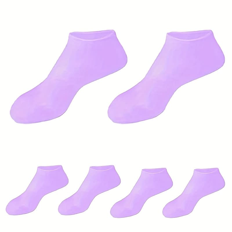 TEMU 1/3/5 Pairs Of Silicone Foot Socks, Women's Moisturizing Anti-crack Socks, Suitable For Dry Cracked Heels