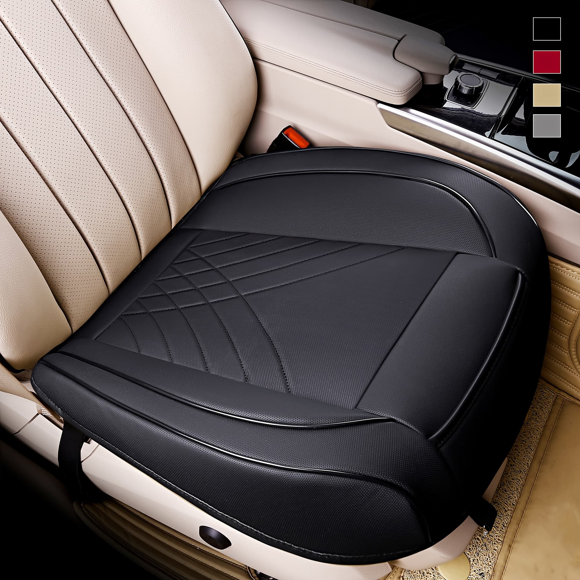 TEMU High Quality Leather Car Seat Cover Universal Car Safety Seat Protector Non-slip Piece Car Seat Cover