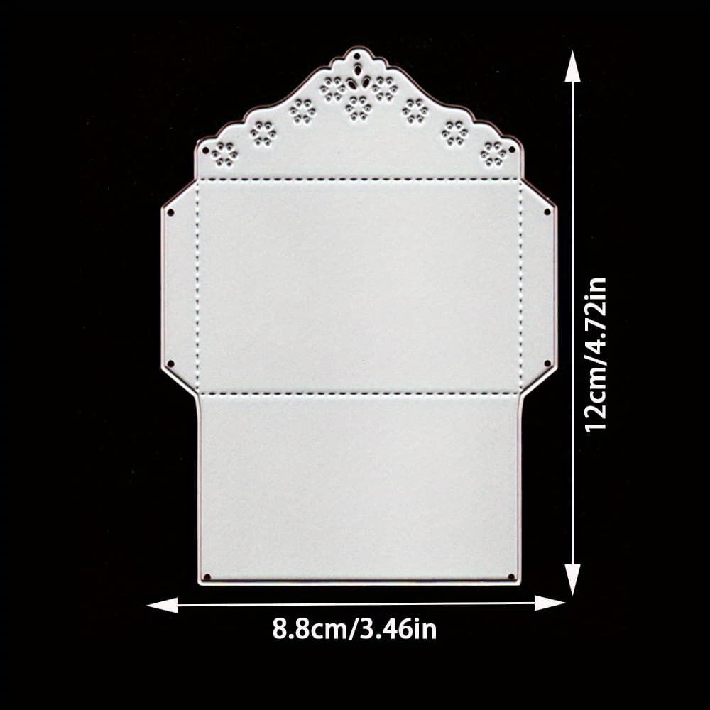 TEMU 1pc Envelope Metal Stencil, Scrapbooking Embossing Die Cut, Handmade Greeting Card Making Metal Cutting Dies, Gift Card Making Tools