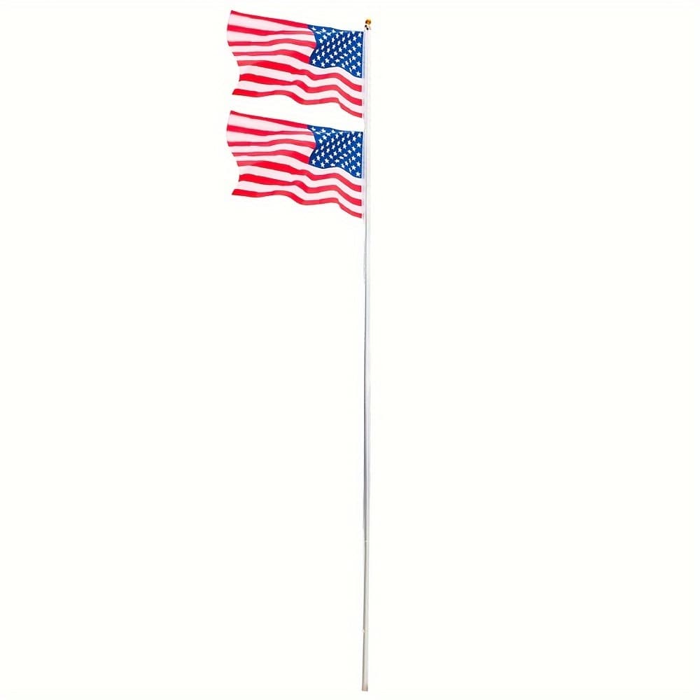TEMU Ubesgoo 5.1*5.1*600cm Outdoor Decoration Sectional Pole Us Flag Flagpole Kit