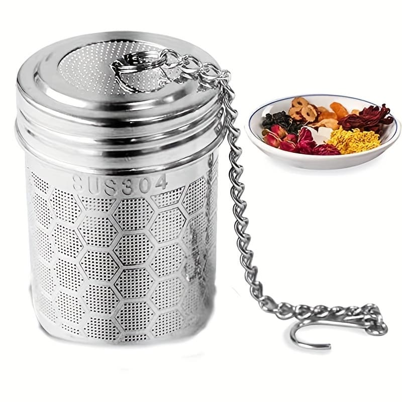 TEMU 1pc, Stainless Steel Tea Infuser Strainer - Ideal For Brewing Loose Tea, Seasoning, And Measuring Spices - Long-lasting, Rust-proof, And Easy To Clean
