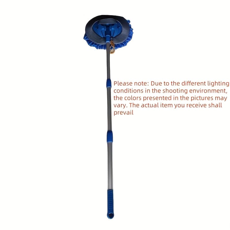 TEMU Ultra- Car Wash Brush With Telescopic Handle - Soft And Scratch-free Velvet Gloves, Easy-to-hold Handle, Adjustable Length, Suitable For Car Cleaning And