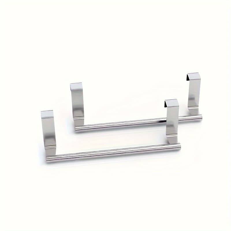 TEMU Set Of 2 Durable Steel Towel Bars Designed To Hang Over Doors, Each 9 Inches