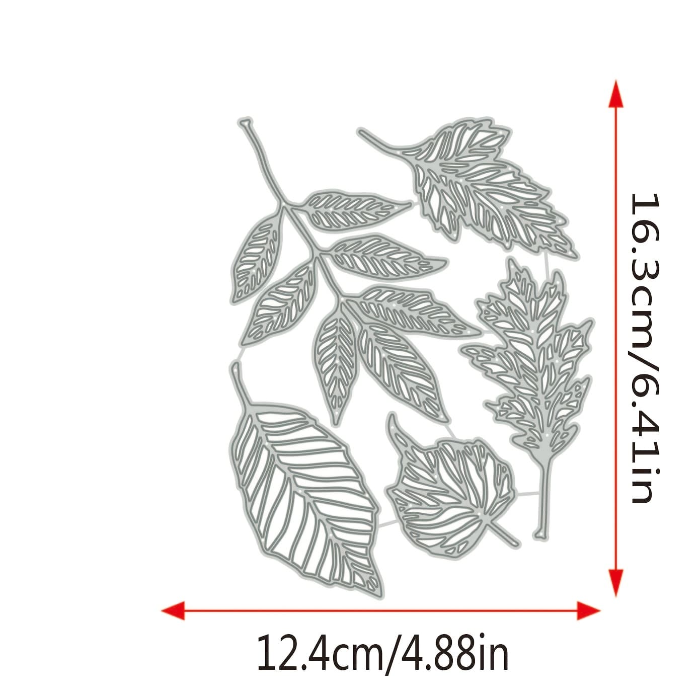TEMU 1pc Metal Cutting Dies Leaf Paper Craft Knife Mould Blade Punch Stencils Dies