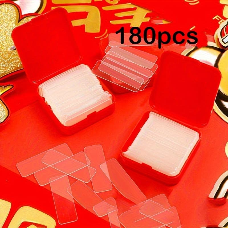 TEMU Pieces Of Strong Double-sided Tape - Suitable For Pasting Frames, Seasoning Boxes, And Other Purposes In Bedrooms, Bathrooms, Kitchens, Including Red Storage Boxes