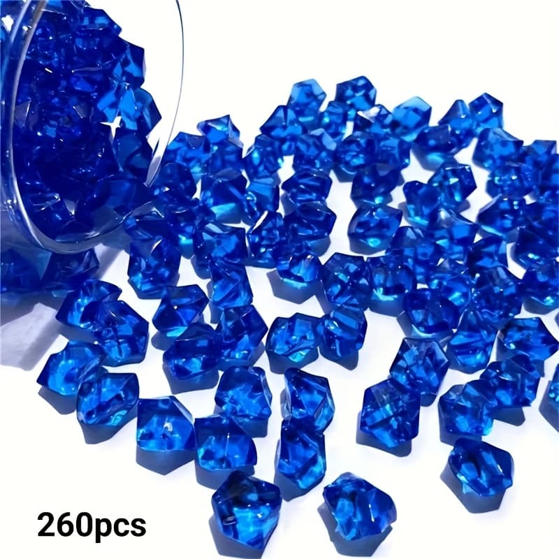 TEMU 260pcs Of Acrylic Crystal Gems, Colorful Stones For Aquarium Decoration, Suitable For Fish Tanks And Vases
