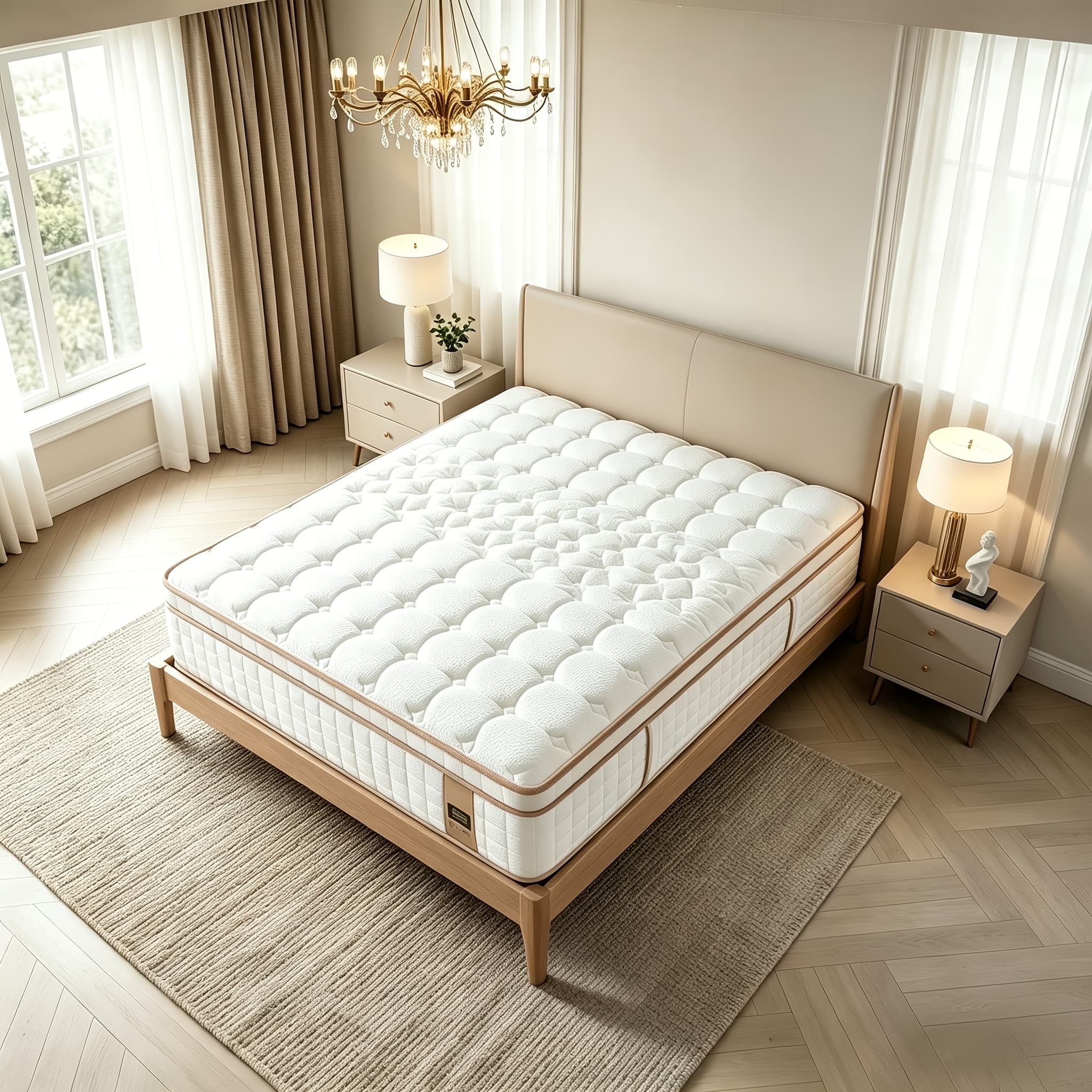 TEMU Queen Mattress, [] 12 Inch Queen Size Hybrid With Gel Memory Foam & Independent Pocket Springs, Medium Firm, Pressure Relief, Strong , 365-night Trial