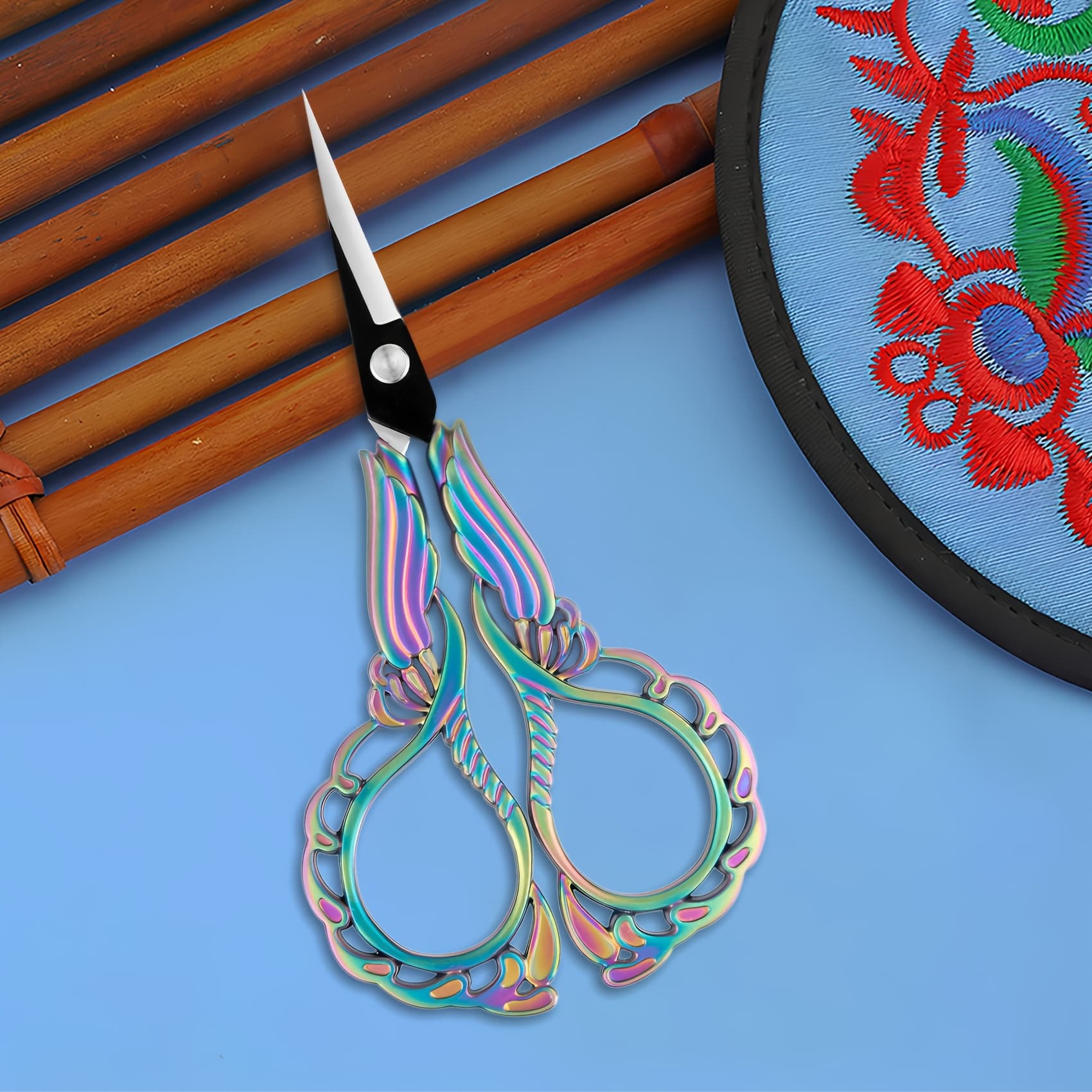 TEMU 1pc Durable Vintage Scissors Steel Sewing Scissors Short Cutter Mini Embroidery Tailor Scissors Thread Scissors Fabric Cutter Craft Tool Sewing Supplies Sewing Tools Thread Sewing Tools