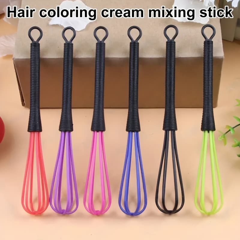 TEMU 10pcs Professional Plastic Hair Styling Cream Mixer, Coloring Agent Mixer, Hair Dyeing Brush, Salon Styling Tools, Barber Additions, Multi-functional Mixer, Random Colors