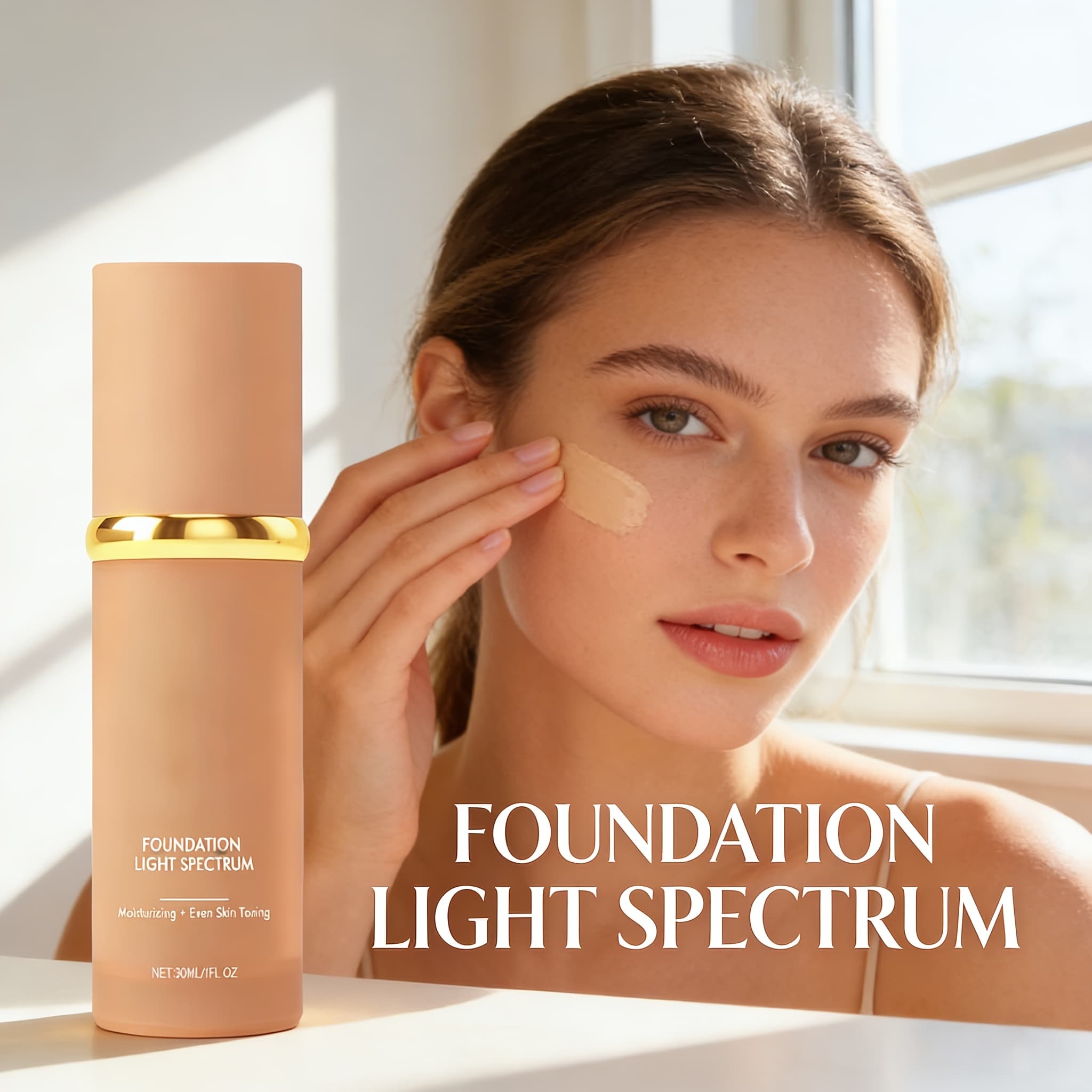 TEMU Skin- Foundation - Hyaluronic Acid & Vitamin E Infused Formula For Natural Radiance & Hydration | Halloween Gifts/thanksgiving Gifts/ Christmas Gifts