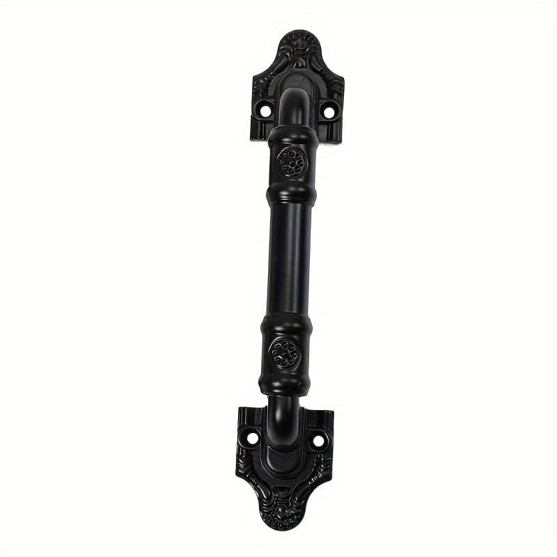 TEMU 1pc Sturdy Barn Door Handle Cabinet Cupboard Door Black Vintage Handle Sliding Door Handle Home Decor