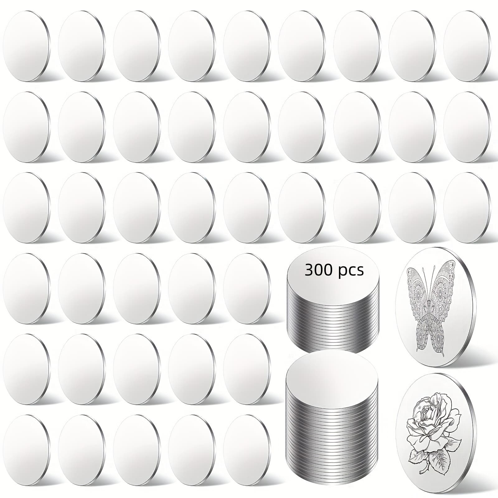 TEMU 300pcs Stainless Steel Disc, Blank Metal Round Plates For Crafts Blank For Crafts Metal Stamping And Jewelry Making, 19 Gauge Thickness(0.5 Inch)