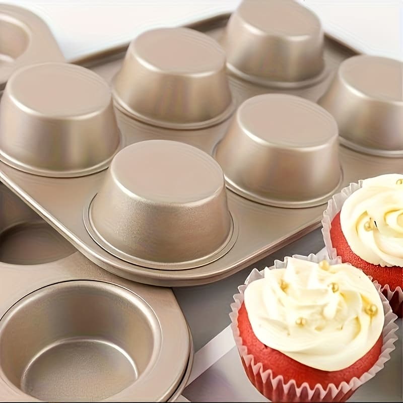 TEMU Multifunctional Baking Pan - Round Mold, Flat Bottom Design For Easy Removal, Suitable For Home Oven Baking