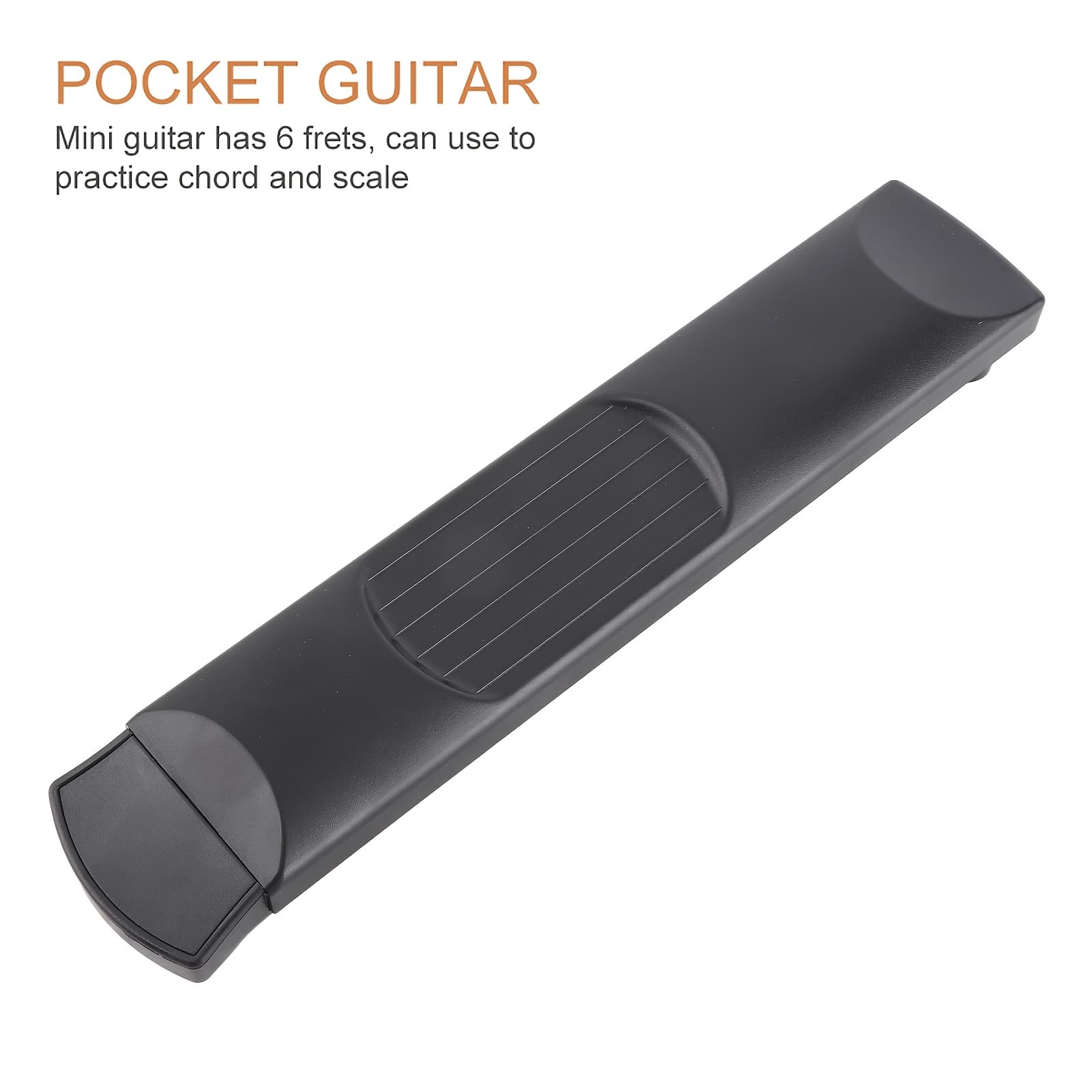 TEMU Pocket Guitar, Portable Mini 6 Fret Guitar Practice Hands Training Tool Chord Trainer For Beginner Guitarist Practice Training With Velvet Bag