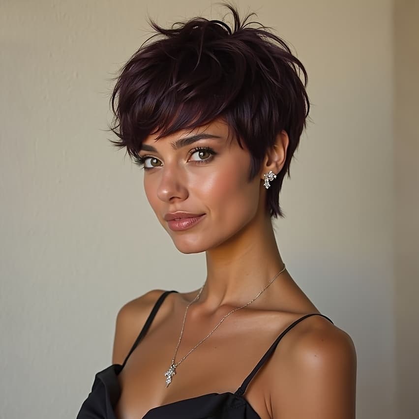 TEMU Nicelatus Burgundy Hair Synthetic Wavy Wigs For Women Short Wavy Hair Wigs For Halloween, Christmas Party, Music Festival