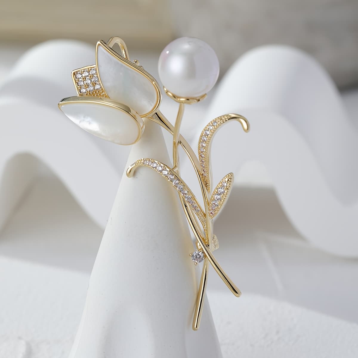 TEMU Flower Brooch Classic Botanical Series Pin Unisex Corsage Wedding Accessories