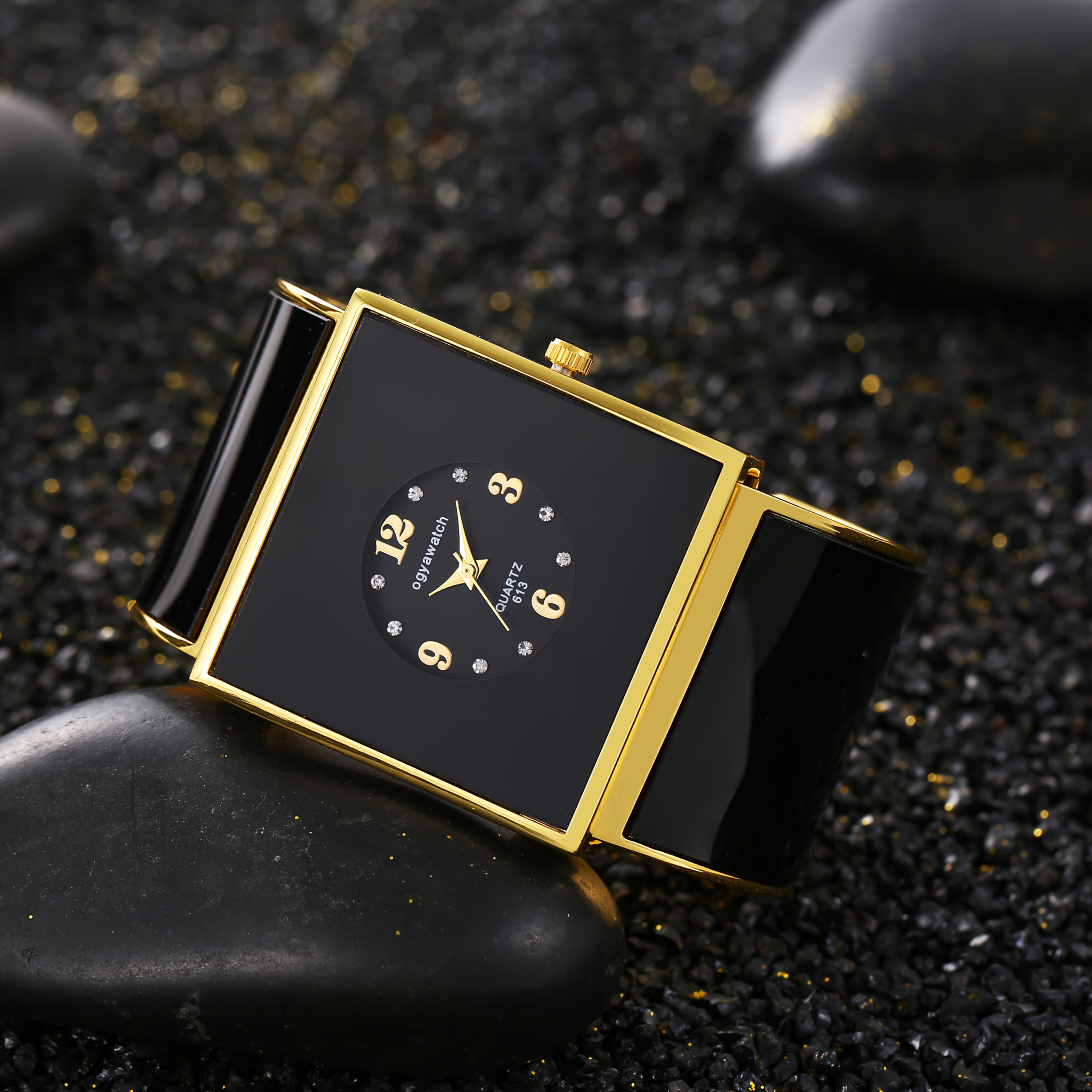 TEMU Luxury Large Square Dial Women's Watch, -match Women's Quartz Bracelet Watch