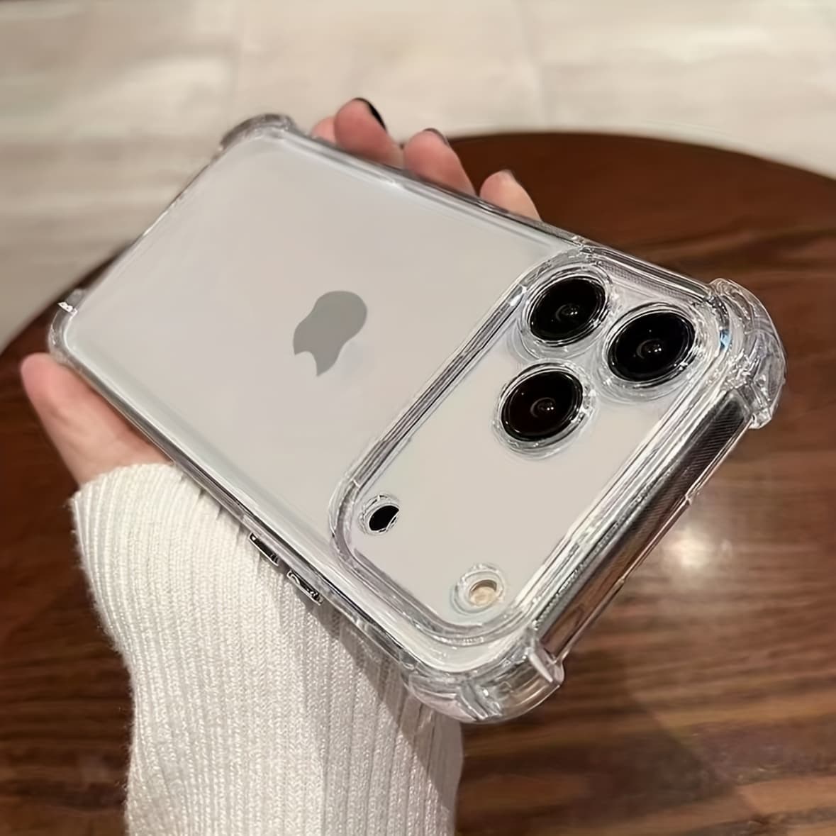 TEMU Phone Case: High-end Transparent Shockproof Bumper Case For Iphone 17 Pro, Iphone 17 Pro Max, Iphone 17 Air, And Iphone 17 - Ultra-protective Clear Cover, Father's Day Phone Case