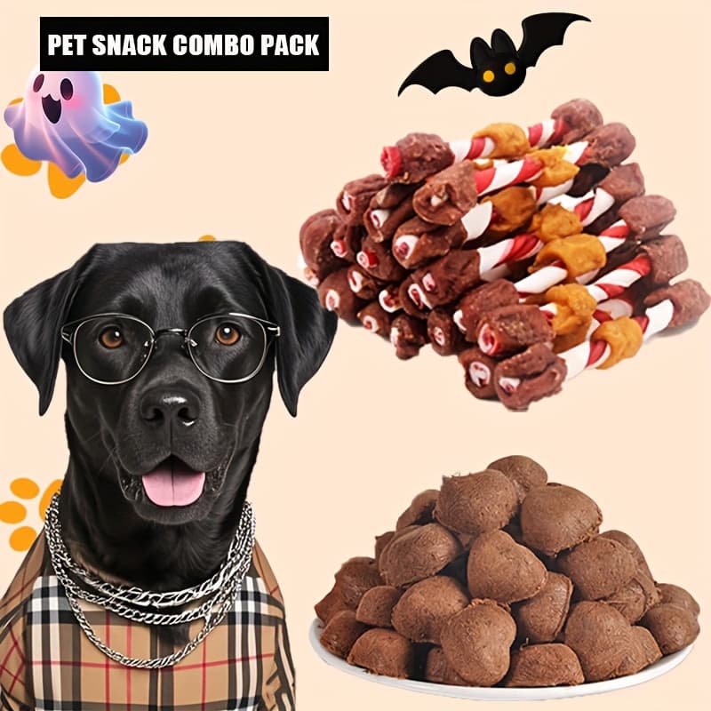 TEMU 3-flavor Dog Treats - Chicken Duck Beef Bbq-style Skewers With , Crunchy & Natural Dog Snacks, Portable Bag For Training Rewards, , Dog Stuff Clearance,, Duck And Chicken Liver