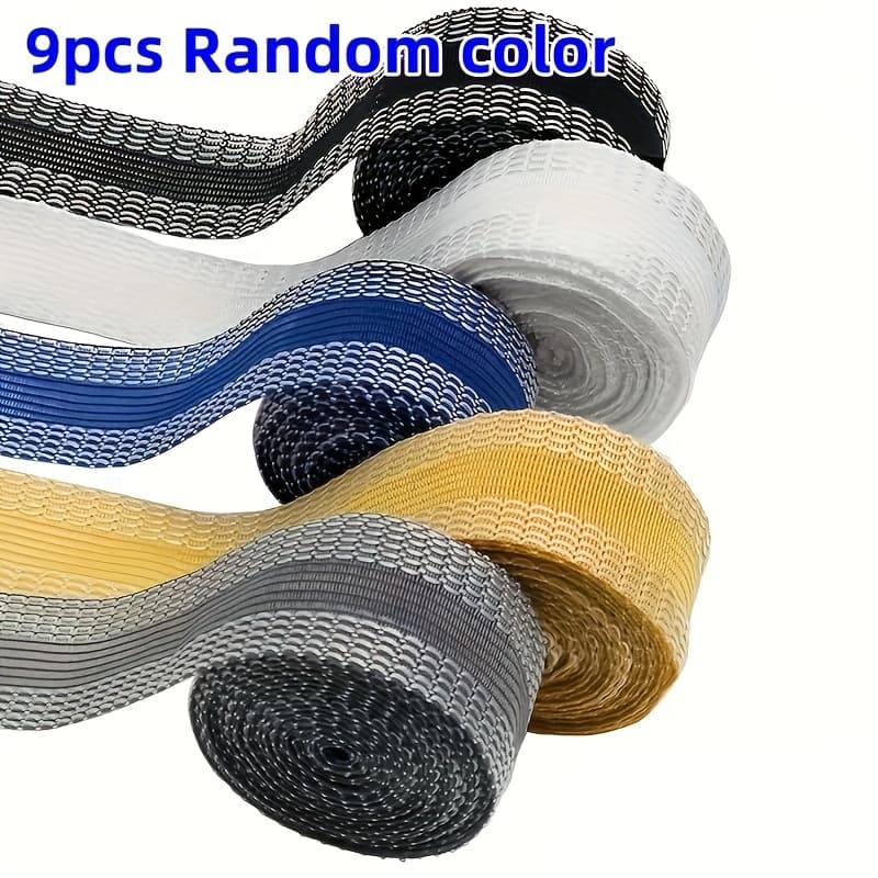 TEMU 9pcs Random Color Self-adhesive Waistband Tape, Seamless Adhesive Patch, Suitable For Pants, Jeans And Trousers- To Sew, , Suitable For Garment Repair And Waistband-durable And Firm.