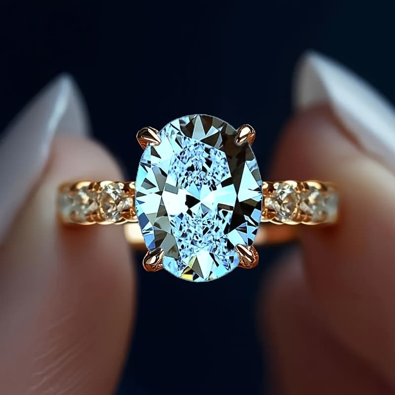 TEMU This Simple And Classic-style Copper Ring Features A -cut Synthetic Synthetic Zirconia, Suitable For Women's Weddings, Parties, And Banquets. A Romantic Engagement And Wedding Ring Style