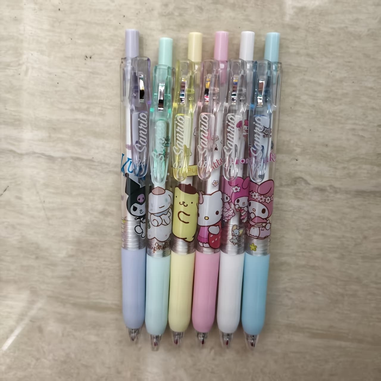 TEMU 6 Authorized High-quality Retractable Gel Pens - Cute Pocket Pens With , Featuring Colors And Character Designs Perfect For Notebook Enthusiasts, With Durable Ink