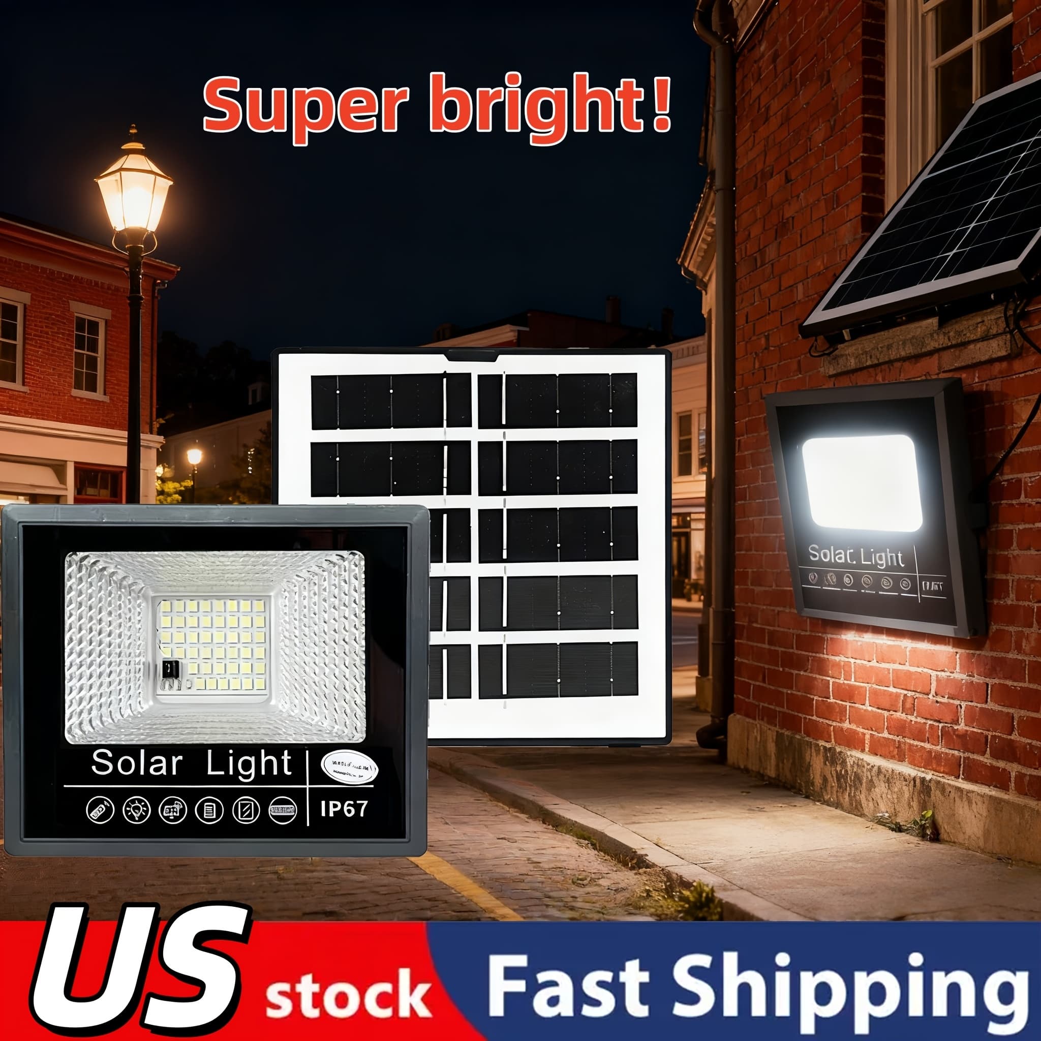 TEMU Floodlight, 6500k Color, Ip67 Waterproof, Automatically Turns From Dusk To Dawn, Suitable For In Courtyards, Gazebos, Barns, Etc Easy Wall-mounted Type, Durable For Outdoor Use