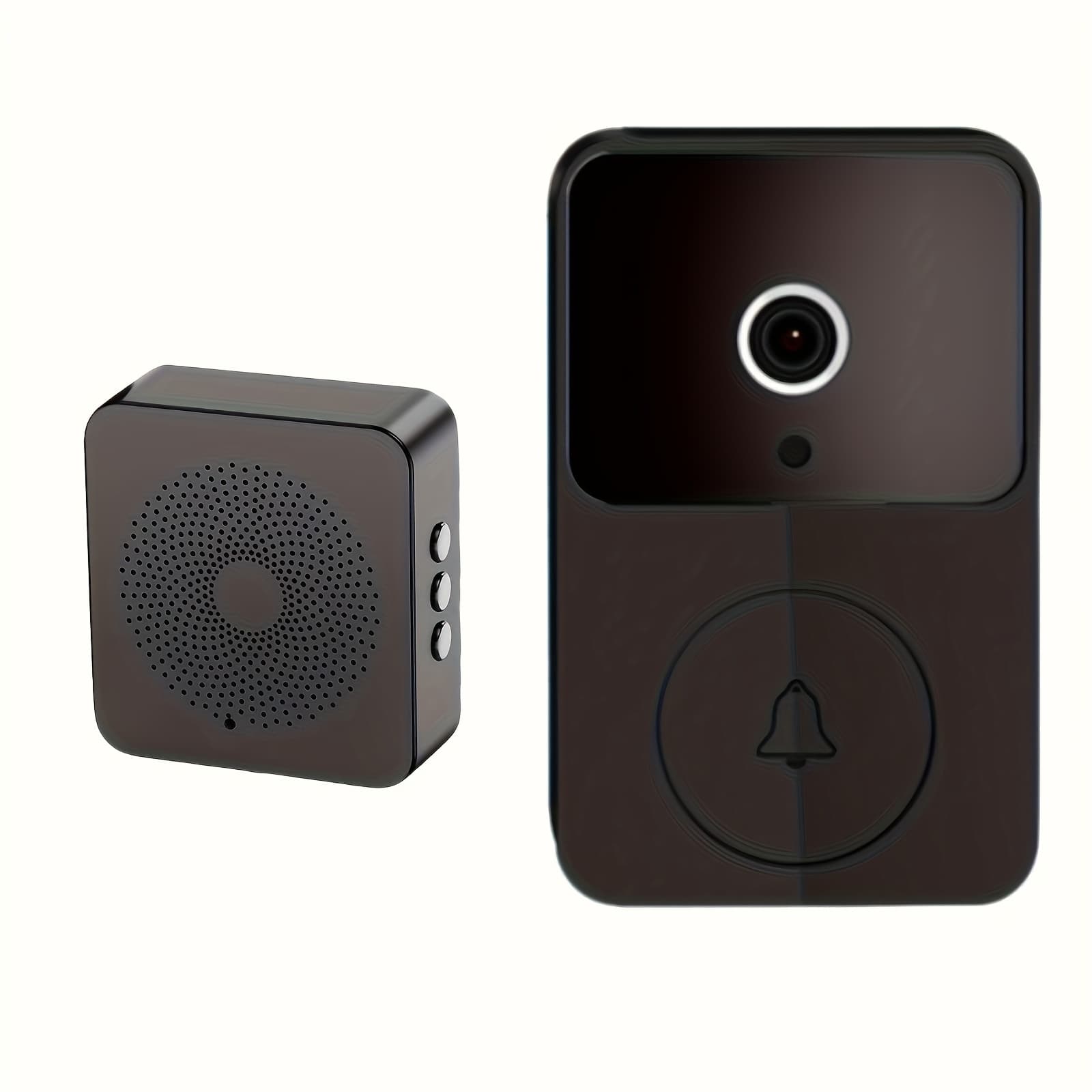 TEMU 1pc Hd Video Doorbell Camera, Smart Video Wireless Camera Doorbell, Control, 3 In 1 Doorbell, Wifi Visual Doorbell With Intercom, Surveillance, Hd Night Doorbell Calls Camera,