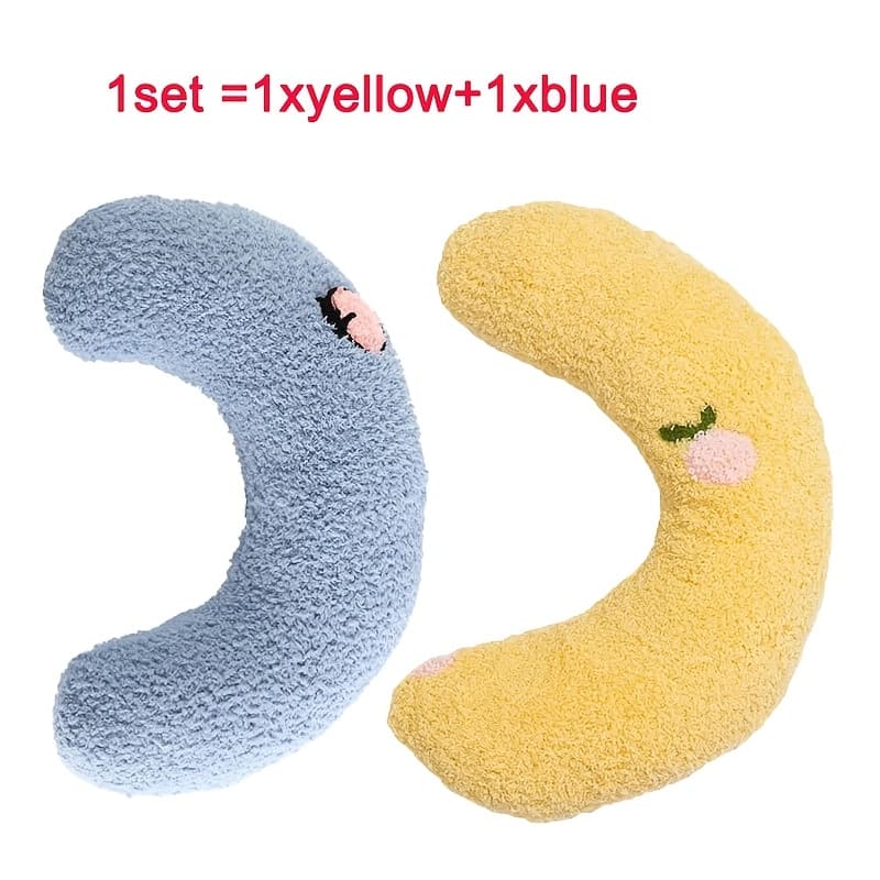 TEMU U-shaped Calming Pillow For Cats And Dogs - Super Soft Plush Fabric, Cozy Headrest, Neck Support For Deep Sleep, Cute And