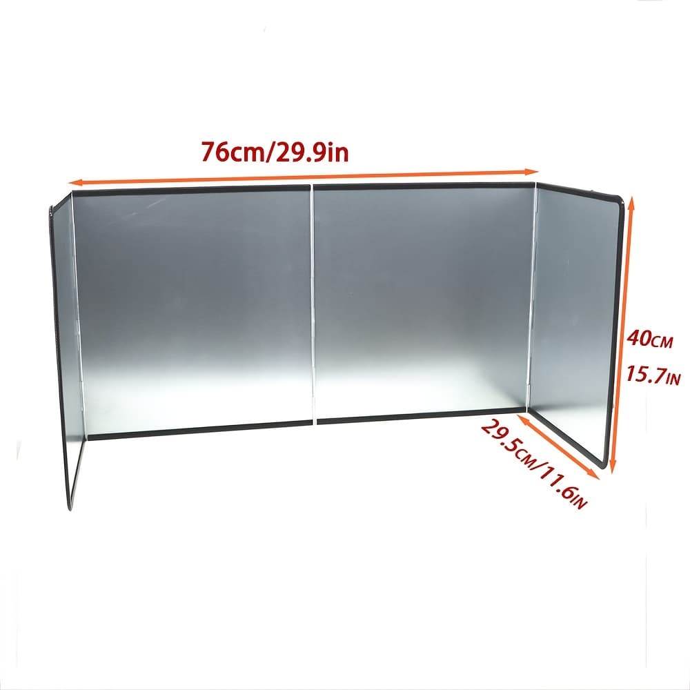 TEMU 4-sided Splatter Guard, Foldable Stainless Steel Oil Splatter Screens For Frying, Oil Splash Insulation Board, Nonstick Oil Splatter Guard Stove Insulation Board