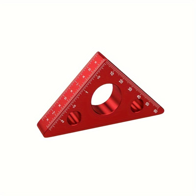 TEMU 1pc Ruler Aluminum Alloy 45/90 Degree Frosted Right Angle Gauge Woodworking Tool Angle Ruler