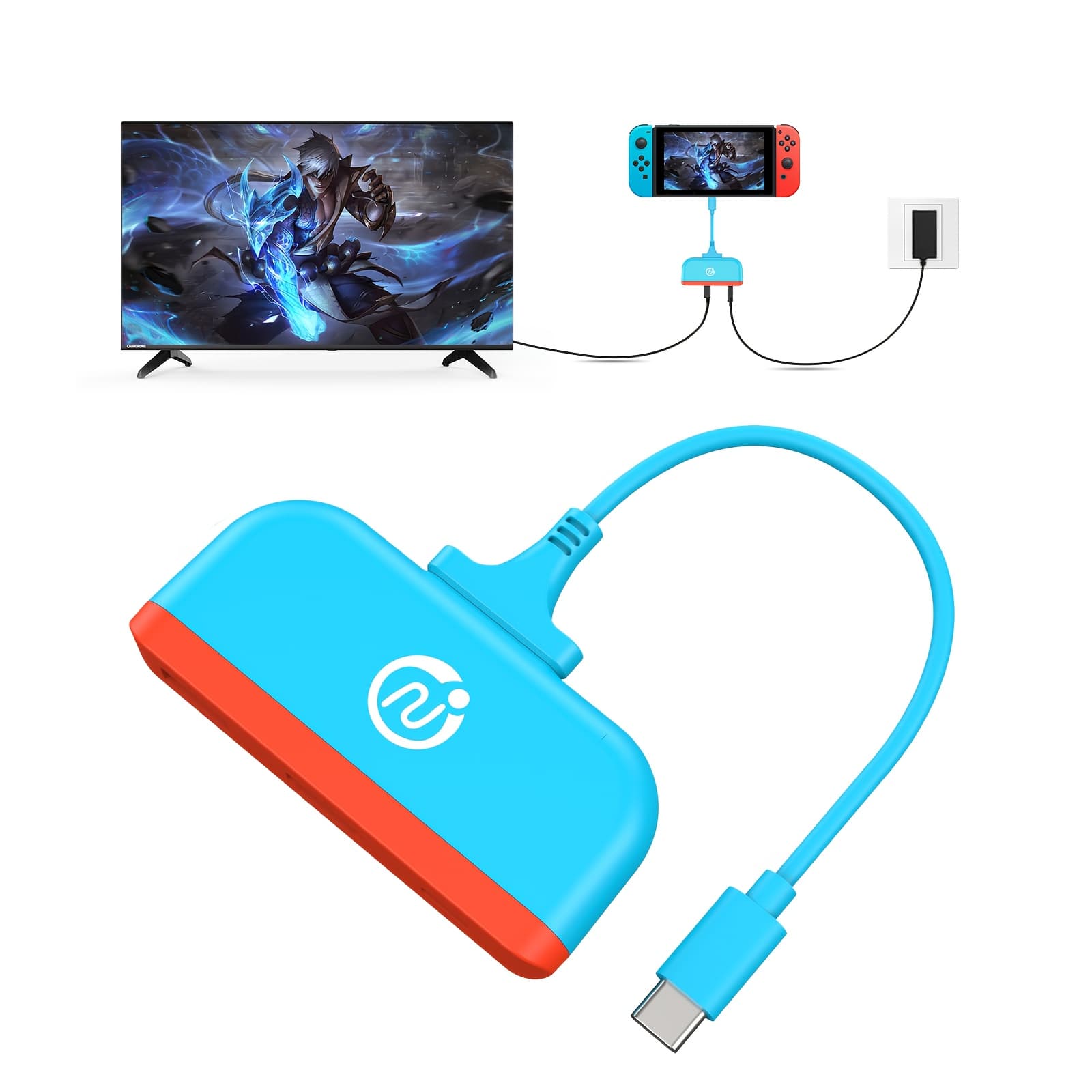 TEMU Docking Station For Switch, Designed For Tv Use, Featuring A Type C To 4k Hdtv Adapter. This Portable Charging Dock Is Suitable For Switch, For Switch Oled, , And For
